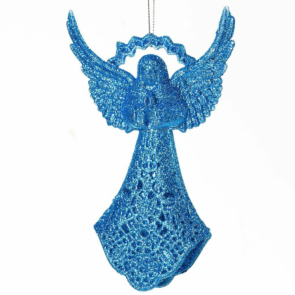 Елочное украшение Ангел, голубое, 10х2.5х16 см, SYYKLA-1919112LB