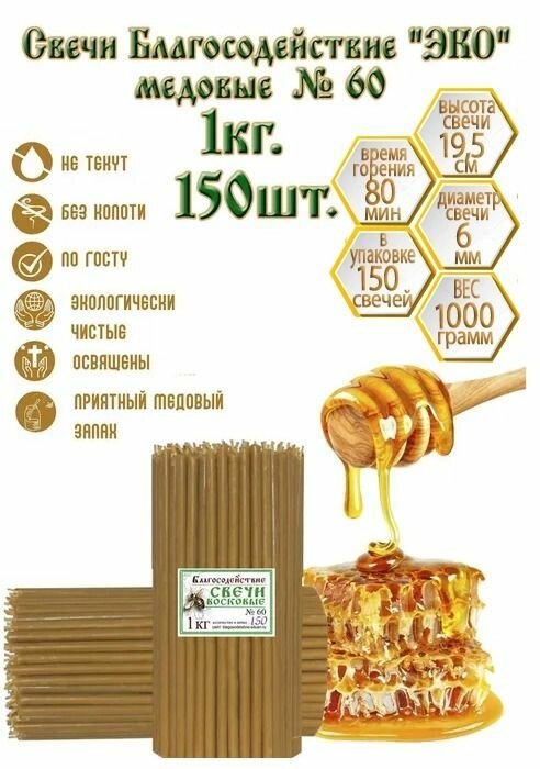 фото Свечи Церковные восковые №60, 1 кг