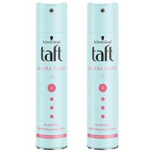 Taft Лак для волос Ultra Pure, без силикона и отдушек, 250 мл, 2шт taft лак для волос taft pure 4 250 мл