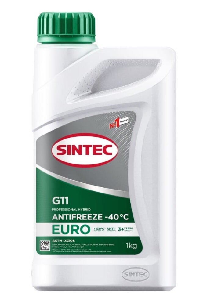 Антифриз SINTEC EURO G11 (-40) 1 л, 1 уп.