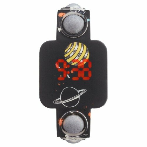 Часы наручные электронные детские Планеты ремешок pop-it l-254 см 49200₽