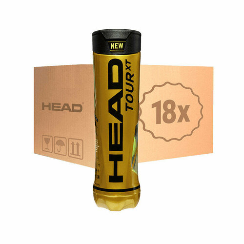 Теннисные мячи HEAD Tour XT 4шт - Коробка 72 мяча 570824 теннисные мячи head tip green пакет 72 мяча 578280