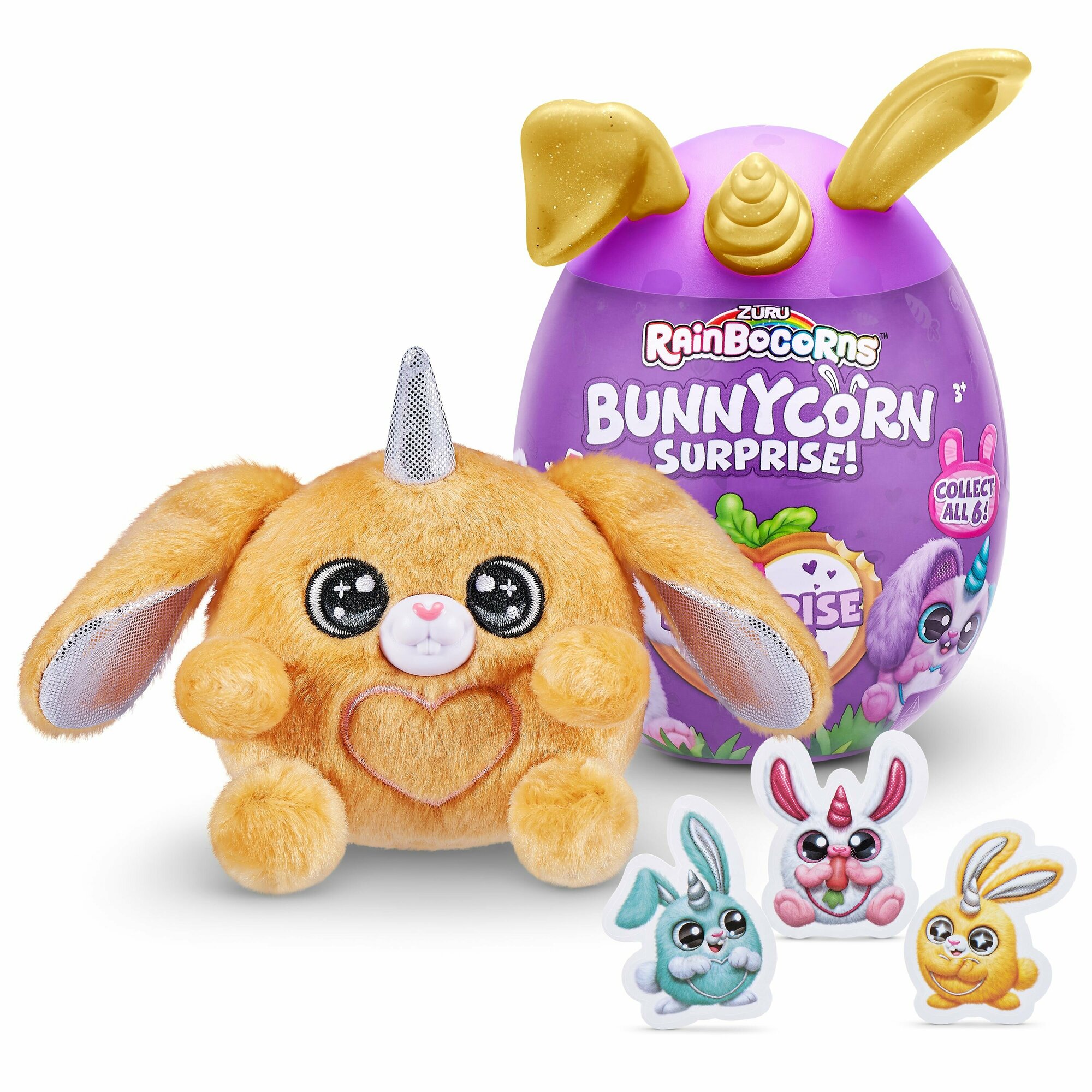 Игровой набор Rainbocorns сюрприз в яйце Bunnycorn Surprise плюшевый кролик и наклейки в ассортименте