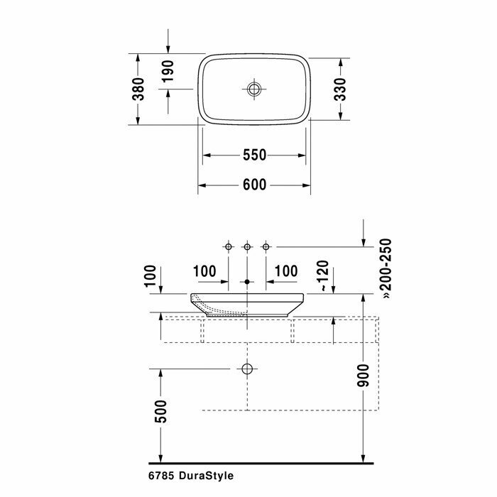 Раковина полувстраиваемая Duravit DuraStyle 0349600000 - фотография № 4