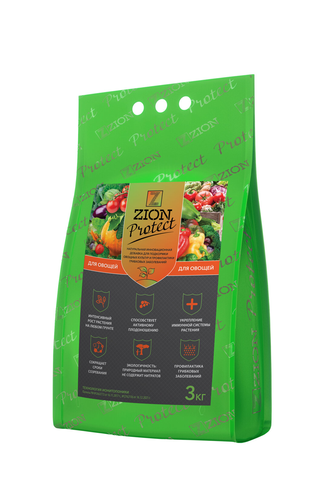 Ионитный субстрат ZION Protect для овощей, мешок 3,0 кг - фотография № 1