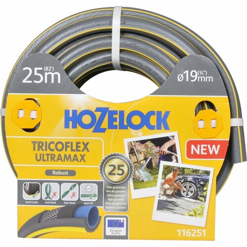 Шланг HoZelock TRICOFLEX ULTRAmAX 19 мм, 25 м 116251 комплект для полива hozelock tricoflex maxi 1 2 13 мм 20 м