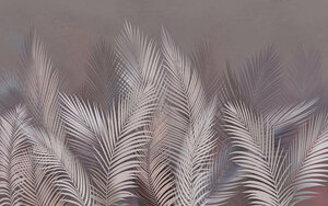 Фотообои Пушистые листья пальмы 275x440 (ВхШ), бесшовные, флизелиновые, MasterFresok арт 13-221