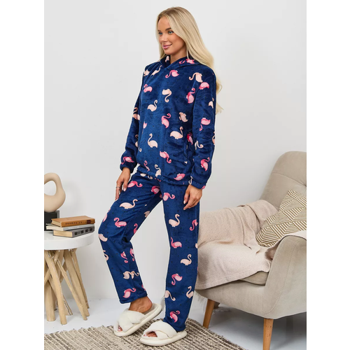 Пижама , размер 46-48, синий, розовый