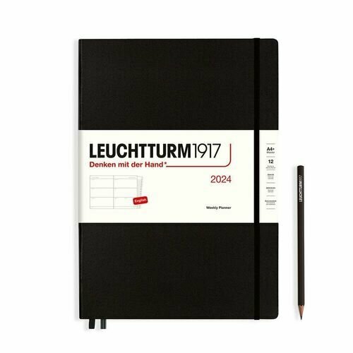 Еженедельник Leuchtturm1917 - 2024г, A4+, без расп, черный + блокнот A7