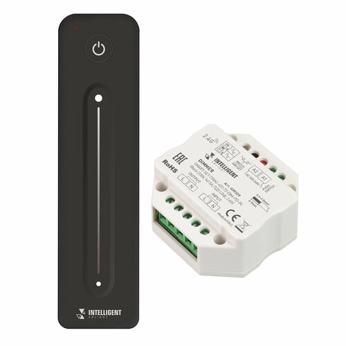 Arlight INTELLIGENT ARLIGHT Диммер SMART-SET-TRIAC-601-72-DIM-PD-IN Black (230V, 1x1.5A, ПДУ LINE, 2.4G) (IARL, IP20 Пластик, 5 лет) intelligent arlight диммер smart triac 601 72 pd in 230v 1x1 5a zb 2 4g iarl ip20 пластик 5 лет