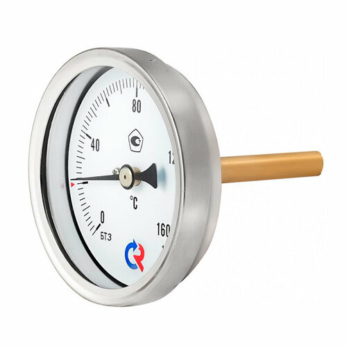 Термометр биметаллический d=63мм, аксиальный, G 1/2 НР, кл. т.2,5, 160С, с погружной гильзой L=46мм ручка термометр из нержавеющей стали автоматический прибор для измерения температуры и выходного отверстия кондиционера для ремонта пищ