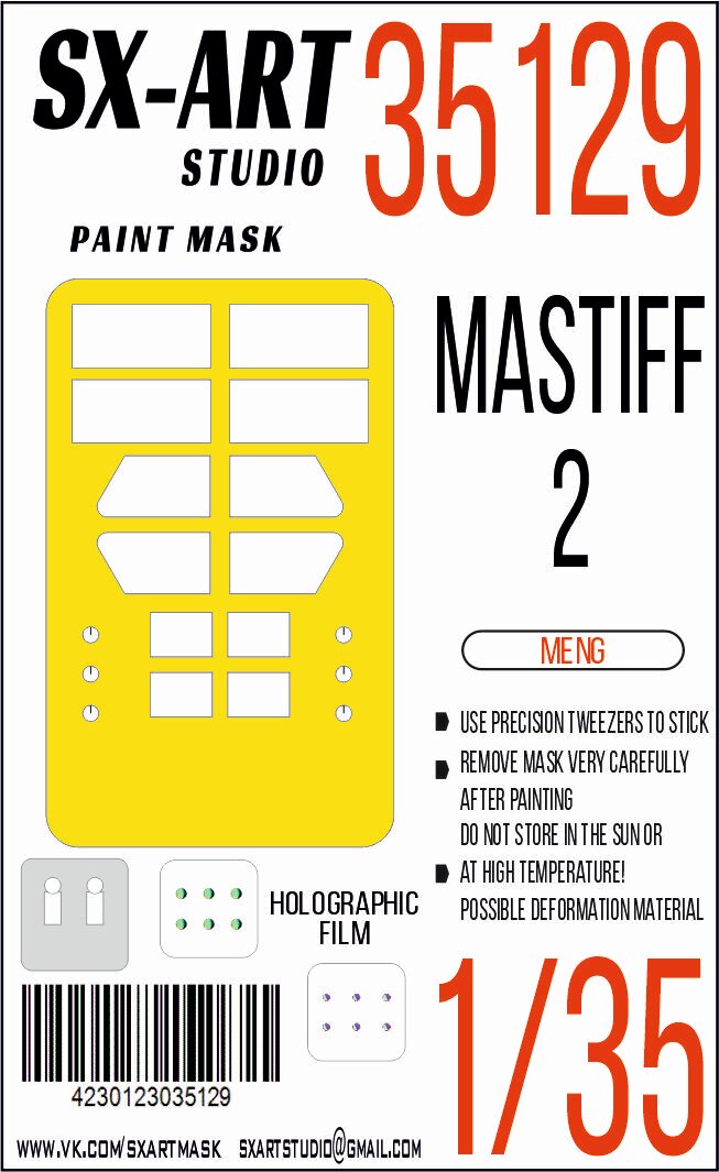 35129SX Окрасочная маска Mastiff 2 (Meng)