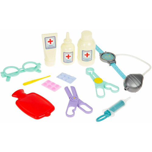 Детский игровой набор Доктор №2, 12 пластиковых инструментов, сюжетно-ролевая игра Юный медик