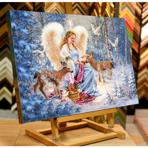 Алмазная мозаика на деревянном подрамнике 33х43 см