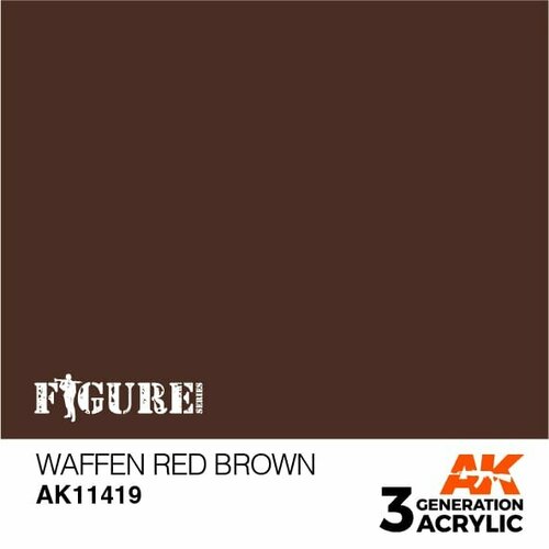 AK11419 Краска акриловая 3Gen Waffen Red Brown