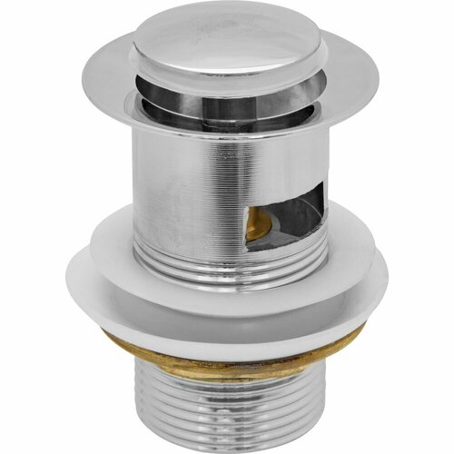 Выпуск - донный клапан автомат MPF с переливом для раковины 1 14 х 32 мм клик-клак нажимной круглая крышка 37 мм хром 1190₽