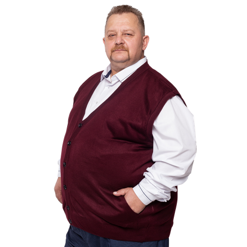 фото Жилет turhan, размер 6 xl, бордовый