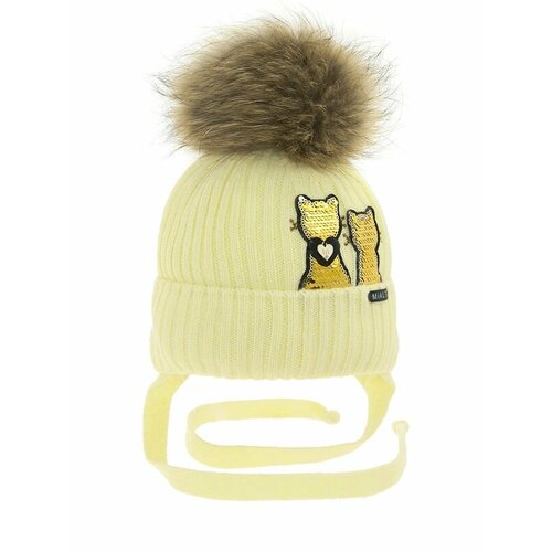 фото Шапка mialt, размер 48-50, желтый