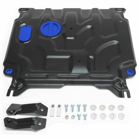 Защита картера и КПП Rival для Hyundai Solaris 2017-/Kia Rio 2017-/Kia Rio X-Line 2017 - сталь (111.2369.1) - фото №1