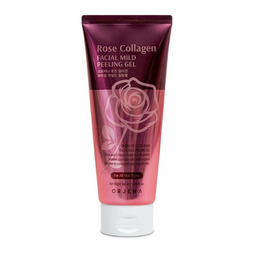 ORJENA Отшелушивающий гель с экстрактом розы для лица Rose Collagen Facial Mild Peeling Gel отшелушивающий гель с экстрактом чайного дерева для лица orjena tea tree cica facial mild peeling gel 180 мл