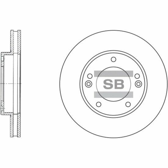 Диск тормозной передний Sangsin Brake для Kia Sorento, SD2026, 1 шт