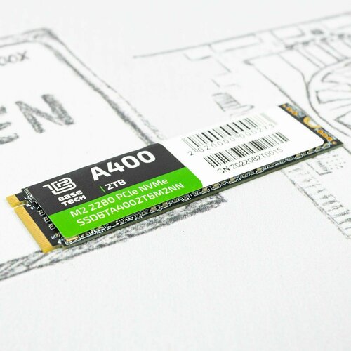 M2 SSD-накопитель BaseTech A400 2000Gb 1802900₽