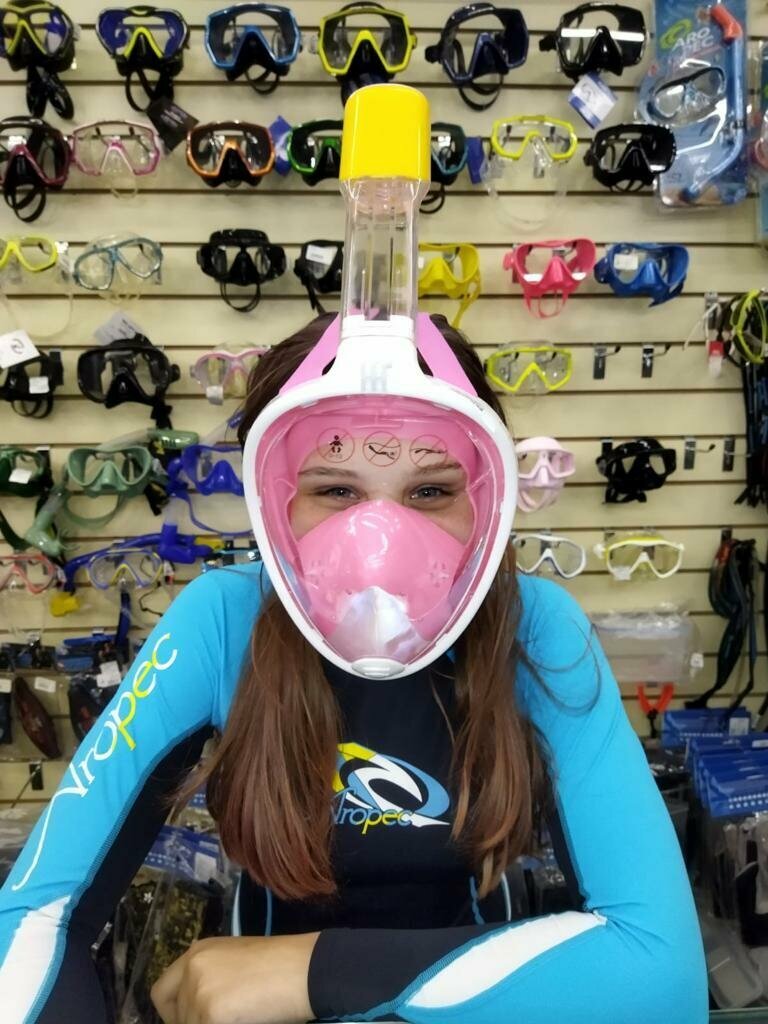 Полнолицевая маска розовая SM