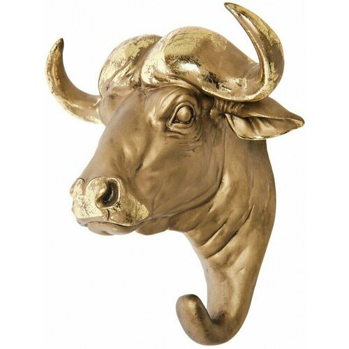 Фигура декоративная Буйвол голова (настенная вешалка) Н-20 см - БФ139