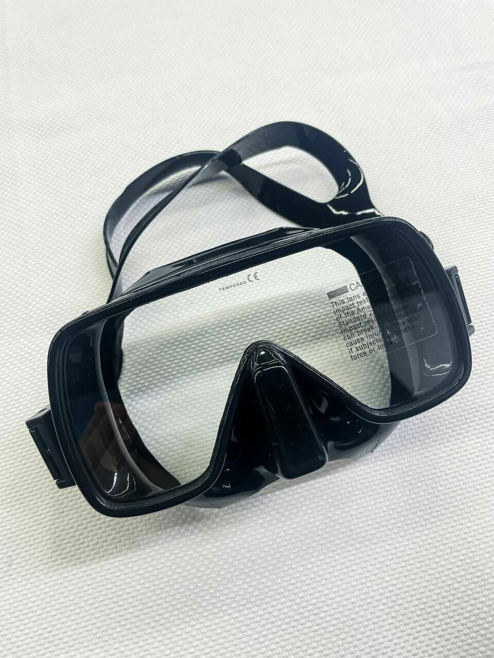 Маска OKDIVE B2, Frameless, моностекло, безрамочная, мат. черн. сил. — фото 1