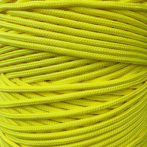 Изображение товара Полиамидный шнур 5 мм 30 метров для туристических походов, альпинизма, охоты и кемпинга, желтый