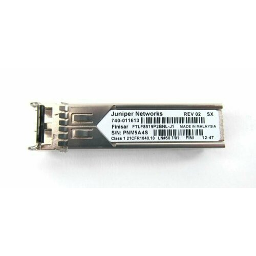 Трансивер Juniper EX-SFP-1GE-SX SFP 1000Base-SX 1Gbps 850nm 550м MMF трансивер juniper трансивер juniper sfp оптика lc tx 1310нм rx 1550нм максимальное расстояние 10км ex sfp ge10kt13r15