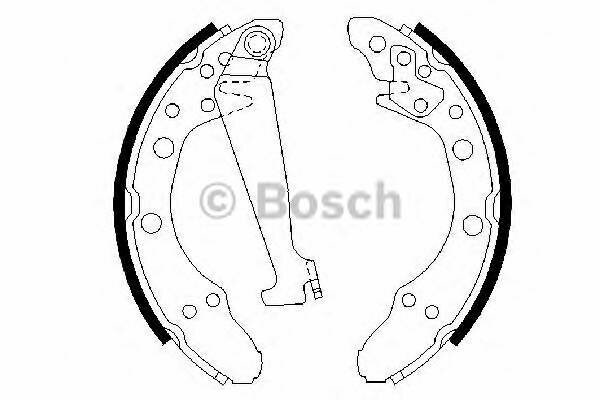 Колодки барабанные для audi 100 1.9-2.0d 82/80 1.6-1.9d 89 Bosch 0986487270