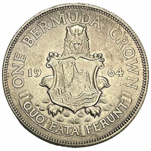 Бермудские острова 1 крона 1964 г. (2) клуб нумизмат монета доллар бермудских островов 1996 года серебро елизавета ii