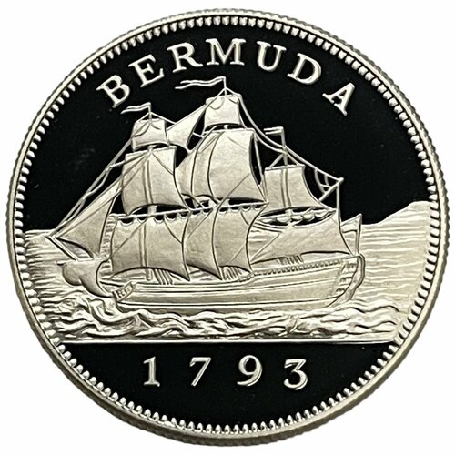 Бермудские острова 2 доллара 1993 г. (200 лет монетам Бермудских островов) (Proof) клуб нумизмат монета 2 доллара бермудских островов 1994 года серебро елизавета ii