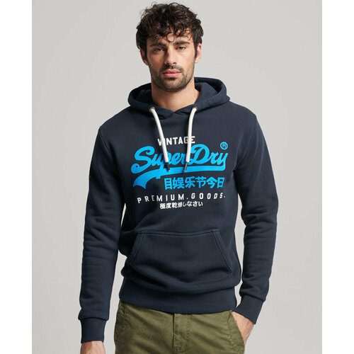 Худи Superdry, размер 3XL, синий