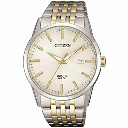 наручные часы citizen basic an8200 50x серебряный золотой Наручные часы CITIZEN Basic BI5006-81P, золотой, серебряный