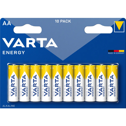Батарейки Varta ENERGY LR6 AA BL10 Alkaline 1.5V (4106) (10/200/36000) plus alkaline bl10 lr6 lr6 bp10 пальчиковая батарейка аа 1 5в camelion 14854 80 шт