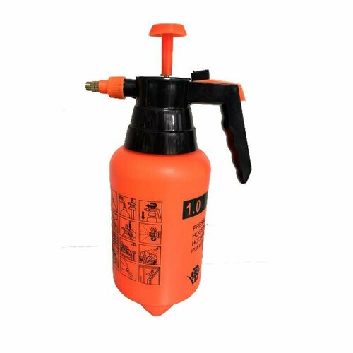 Помповый пульверизатор EZG Sprayer / опрыскиватель высокого давления для растений (1л / 11см / 29.5см / Красный)