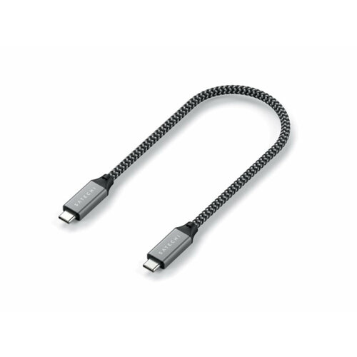 Кабель Satechi USB4 C-TO-C CABLE (0.25м) для зарядки и передачи данных (до 100W), Серый космос, ST-U4C25M