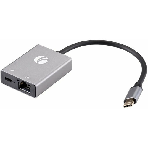 Адаптер VCOM CU4591 TypeC--->RJ45+PD 100Вт, Allum Shell адаптер typec adapter