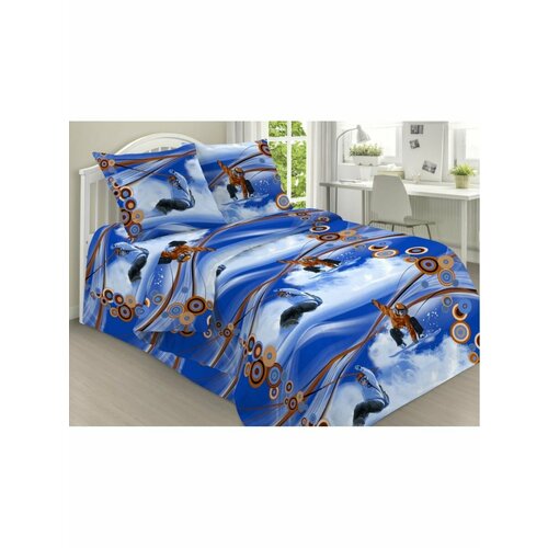 Соники/Комплект постельного белья, 1,5 спальный, поплин