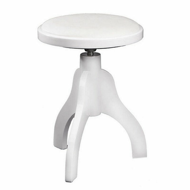 фото Fleet BH106-2-WH Стул круглый, регулировка по высоте, белый