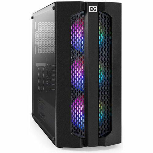 Корпус Miditower ExeGate EVO-9205-NPX500 (ATX, БП 500NPX с вент. 12 см, с окном, 1*USB+1*USB3.0, аудио, 3 вент. 12см с RGB подсветкой) корпус miditower exegate evo 9202 npx500 atx бп 500npx с вент 12 см с окном 1 usb 1 usb3 0 аудио 3 вент 12см с rgb подсветкой