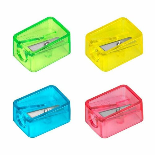 Точилка ручная пластиковая Deli (1 отверстие, без контейнера) разные цвета