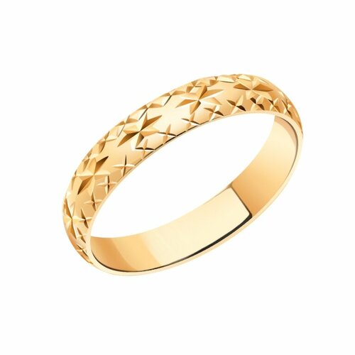 Кольцо кольцо из золота 650-4, красное золото, 585 проба, размер 15.5, золотой