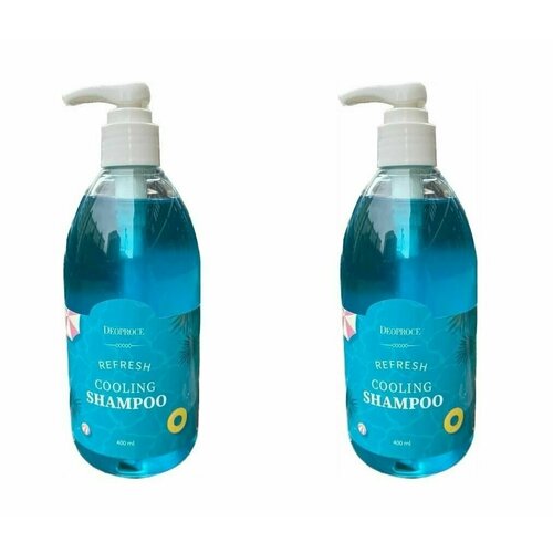 Deoproce Шампунь для волос охлаждающий Refresh Cooling Shampoo, 400 мл, 2 шт deoproce шампунь для волос green tea henna pure refresh shampoo 200 мл