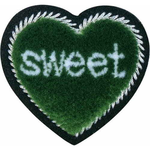 Термонаклейка HKM Textil - Сердце, зеленая, 4.4 х 4.2 см, 1 шт