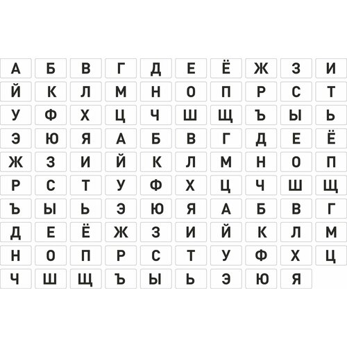 Набор наклеек Русский алфавит от А до Я, 3 комплекта