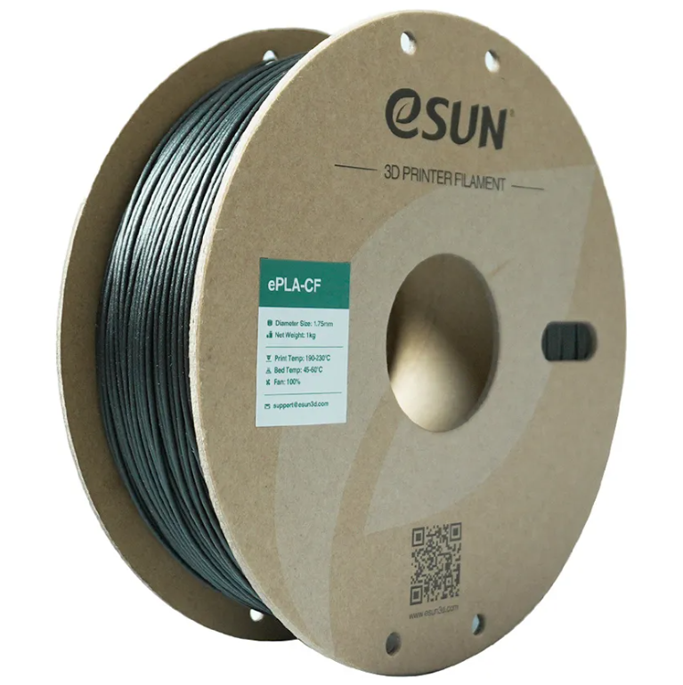 Катушка пластика ESUN ePLA-CF, 1.75 mm, black, 1 kg/roll