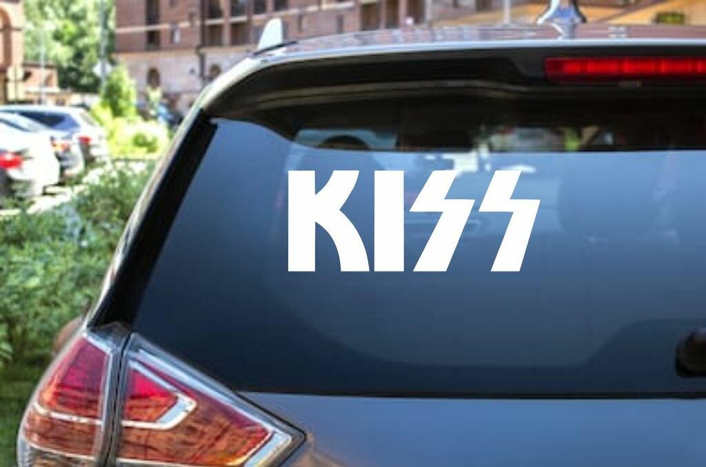 Наклейка виниловая Kiss, Кисс №6, А4